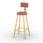 Glam Bar Table Set 1/5/9 Pieces Rectangle Stone Counter Table with Stools for Living Room Pink 30"H Stool (Single) Clearhalo 'Bar Furniture' 'furn' 'furn_home_bar_bar_sets' 'Furniture' 'Home Bars & Bar Sets' 'home_bar_bar_sets' 'Kitchen & Dining Furniture' 5878242