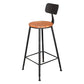 Glam Bar Table Set 1/5/9 Pieces Rectangle Stone Counter Table with Stools for Living Room Black 30"H Stool (Single) Clearhalo 'Bar Furniture' 'furn' 'furn_home_bar_bar_sets' 'Furniture' 'Home Bars & Bar Sets' 'home_bar_bar_sets' 'Kitchen & Dining Furniture' 5878245