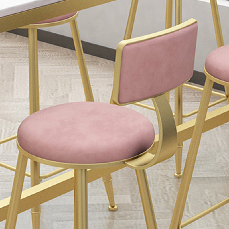 Glam Bar Table Set 1/5/9 Pieces Rectangle Stone Counter Table with Stools for Living Room Clearhalo 'Bar Furniture' 'furn' 'furn_home_bar_bar_sets' 'Furniture' 'Home Bars & Bar Sets' 'home_bar_bar_sets' 'Kitchen & Dining Furniture' 5878251