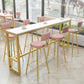 Glam Bar Table Set 1/5/9 Pieces Rectangle Stone Counter Table with Stools for Living Room Clearhalo 'Bar Furniture' 'furn' 'furn_home_bar_bar_sets' 'Furniture' 'Home Bars & Bar Sets' 'home_bar_bar_sets' 'Kitchen & Dining Furniture' 5878257