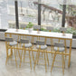 Glam Bar Table Set 1/5/9 Pieces Rectangle Stone Counter Table with Stools for Living Room Clearhalo 'Bar Furniture' 'furn' 'furn_home_bar_bar_sets' 'Furniture' 'Home Bars & Bar Sets' 'home_bar_bar_sets' 'Kitchen & Dining Furniture' 5878258