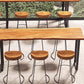 1/4/5/7-teiliges industrielles rechteckiges Kneipentisch-Set aus Holz
