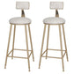 Glam – ensemble de Table de bar rectangulaire avec tabourets hauts en métal, 1/2/3 pièces, pour la maison