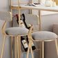 Glam – ensemble de Table de bar rectangulaire avec tabourets hauts en métal, 1/2/3 pièces, pour la maison
