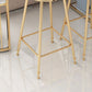 Glam – ensemble de Table de bar rectangulaire avec tabourets hauts en métal, 1/2/3 pièces, pour la maison