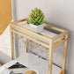 Glam – ensemble de Table de bar rectangulaire avec tabourets hauts en métal, 1/2/3 pièces, pour la maison