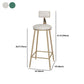 Glam – ensemble de Table de bar rectangulaire avec tabourets hauts en métal, 1/2/3 pièces, pour la maison