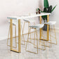 Glam Bar Table Set 1/2/3/5 Pieces Rectangle Bar Table with High Metal Stools 5 Pieces: Table, 4 Stools Clearhalo 'Bar Furniture' 'furn' 'furn_home_bar_bar_sets' 'Furniture' 'Home Bars & Bar Sets' 'home_bar_bar_sets' 'Kitchen & Dining Furniture' 5878364