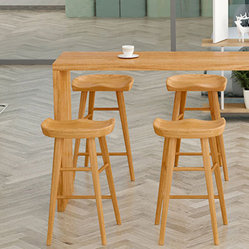 1/2/5/9-delige moderne rechthoekige pubtafelset houten aanrechttafel met rugloze krukken