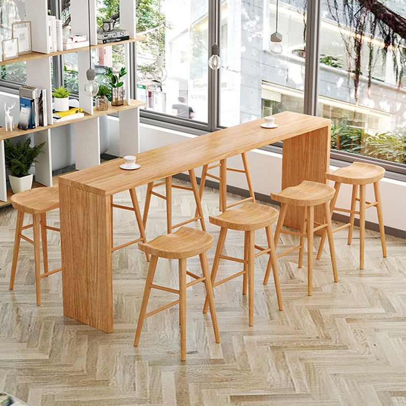 1/2/5/9-delige moderne rechthoekige pubtafelset houten aanrechttafel met rugloze krukken