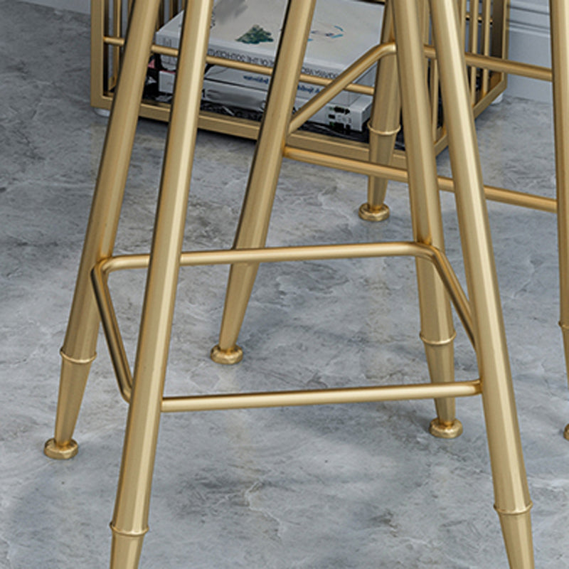 Glam 1/3/5 Pieces Bar Table Set Rectangle Stone Counter Table with Stools for Living Room Clearhalo 'Bar Furniture' 'furn' 'furn_home_bar_bar_sets' 'Furniture' 'Home Bars & Bar Sets' 'home_bar_bar_sets' 'Kitchen & Dining Furniture' 5878412