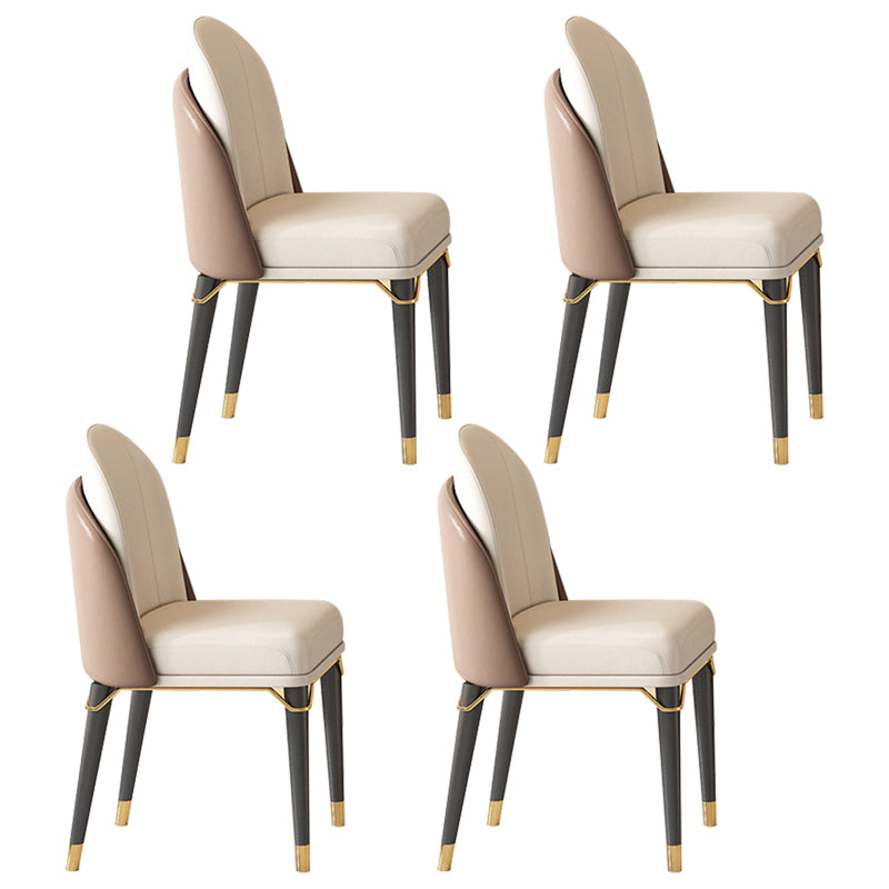 Contemporary Rectangle Sintered Stone Dining Table Set 1/4/5/7 Pieces Dining Set 4 Brown Chairs Clearhalo 'Dining Room Sets' 'Dining Tables & Seating' 'dining_room_set' 'furn' 'furn_dining_room_set' 'Furniture' 'Kitchen & Dining Furniture' 5878476