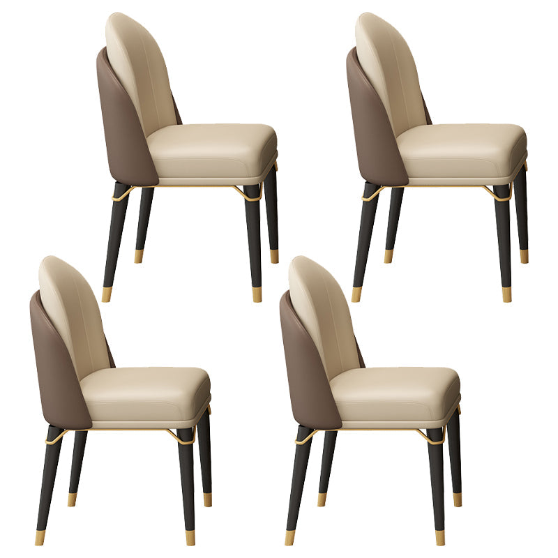 Glam Rectangle 1/4/5/6/7 Pieces Dinette Set Indoor White and Gold Dining Set 4 White Chairs Clearhalo 'Dining Room Sets' 'Dining Tables & Seating' 'dining_room_set' 'furn' 'furn_dining_room_set' 'Furniture' 'Kitchen & Dining Furniture' 5878512