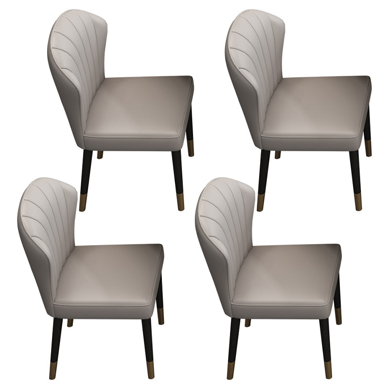 Glam Rectangle 1/4/5/6/7 Pieces Dinette Set Indoor White and Gold Dining Set 4 Grey Chairs Clearhalo 'Dining Room Sets' 'Dining Tables & Seating' 'dining_room_set' 'furn' 'furn_dining_room_set' 'Furniture' 'Kitchen & Dining Furniture' 5878513