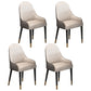 Glam Rectangle 1/4/5/6/7 Pieces Dinette Set Indoor White and Gold Dining Set 4 Beige Chairs Clearhalo 'Dining Room Sets' 'Dining Tables & Seating' 'dining_room_set' 'furn' 'furn_dining_room_set' 'Furniture' 'Kitchen & Dining Furniture' 5878515
