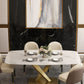 Glam Rectangle 1/4/5/6/7 Pieces Dinette Set Indoor White and Gold Dining Set Clearhalo 'Dining Room Sets' 'Dining Tables & Seating' 'dining_room_set' 'furn' 'furn_dining_room_set' 'Furniture' 'Kitchen & Dining Furniture' 5878519