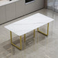 Nordic Dining Set 1/5/7 Pieces Rectangle Stone Dining Table for Kitchen