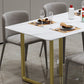 Nordic Dining Set 1/5/7 Pieces Rectangle Stone Dining Table for Kitchen