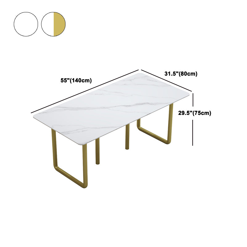 Nordic Dining Set 1/5/7 Pieces Rectangle Stone Dining Table for Kitchen