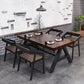 Industrial 1/3/5 Pieces Dining Set Rectangle Pine Wood Dining Table for Dining Room