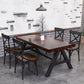 Industrial 1/3/5 Pieces Dining Set Rectangle Pine Wood Dining Table for Dining Room