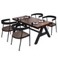 Industrial 1/3/5 Pieces Dining Set Rectangle Pine Wood Dining Table for Dining Room