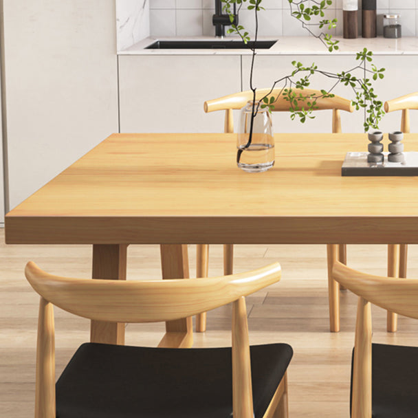 Modern Dining Set 1/2/4/5/7 Pieces Rectangle Pine Wood Dining Table for Dining Room