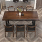 Industrial Dining Set 1/5/7 Pieces Rectangle Pine Wood Dining Table for Kitchen