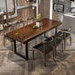 Industrial Dining Set 1/5/7 Pieces Rectangle Pine Wood Dining Table for Kitchen