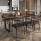 Industrial Dining Set 1/5/7 Pieces Rectangle Pine Wood Dining Table for Kitchen