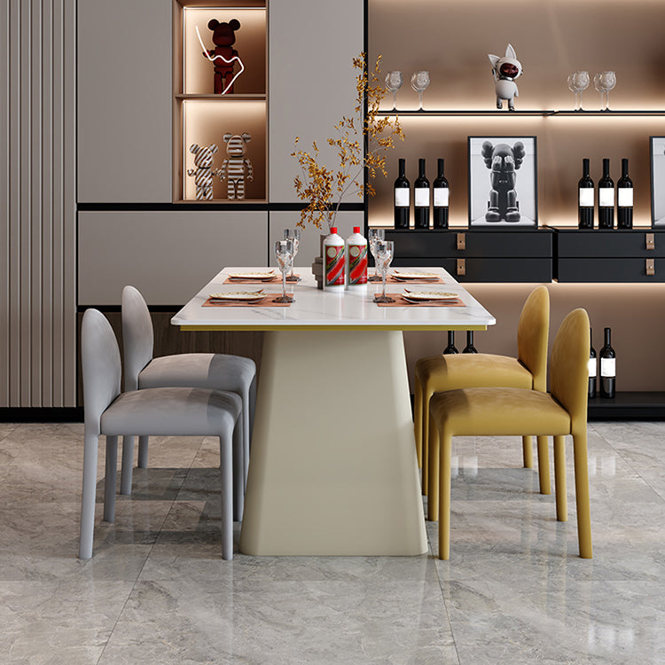 Stile moderno 1/5/7 pezzi set da pranzo tavolo da pranzo in pietra rettangolo per sala da pranzo