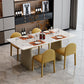 Stile moderno 1/5/7 pezzi set da pranzo tavolo da pranzo in pietra rettangolo per sala da pranzo