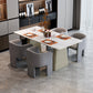Stile moderno 1/5/7 pezzi set da pranzo tavolo da pranzo in pietra rettangolo per sala da pranzo