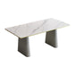 Stile moderno 1/5/7 pezzi set da pranzo tavolo da pranzo in pietra rettangolo per sala da pranzo