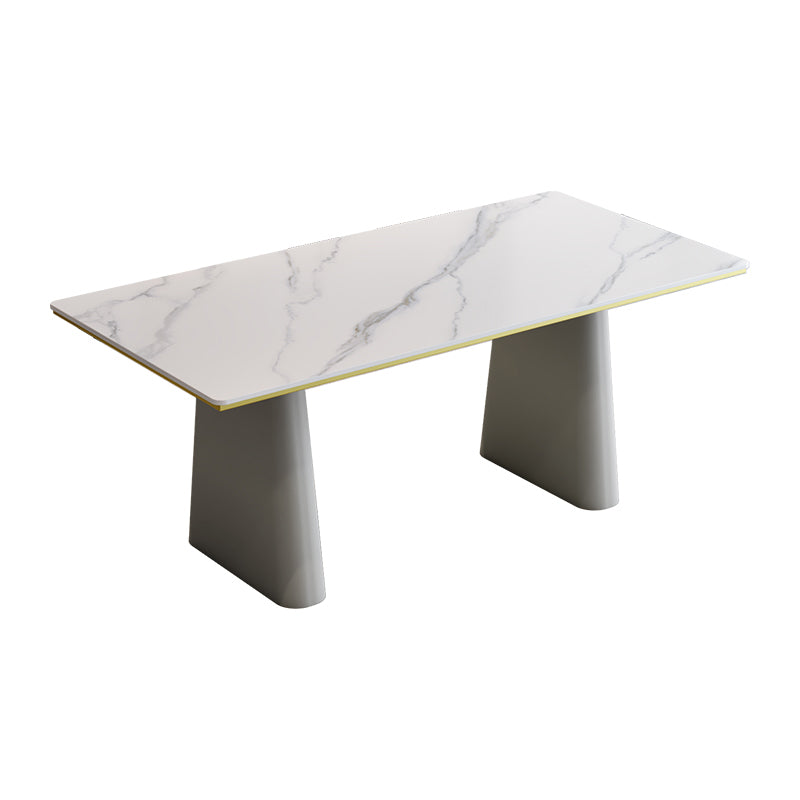 Stile moderno 1/5/7 pezzi set da pranzo tavolo da pranzo in pietra rettangolo per sala da pranzo