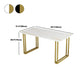 Nordic 1/5/7 Pieces Dining Set Rectangle Stone Dining Table for Kitchen