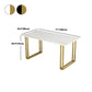 Nordic 1/5/7 Pieces Dining Set Rectangle Stone Dining Table for Kitchen