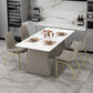 Modern Style Dining Set 1/5/7 Pieces Rectangle Stone Dining Table for Dining Room Kitchen