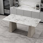 Modern Style Dining Set 1/5/7 Pieces Rectangle Stone Dining Table for Dining Room Kitchen