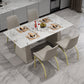 Modern Style Dining Set 1/5/7 Pieces Rectangle Stone Dining Table for Dining Room Kitchen