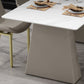 Modern Style Dining Set 1/5/7 Pieces Rectangle Stone Dining Table for Dining Room Kitchen