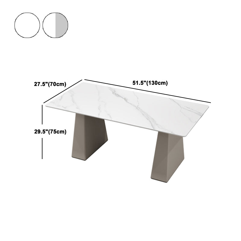 Modern Style Dining Set 1/5/7 Pieces Rectangle Stone Dining Table for Dining Room Kitchen
