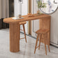 Mesa de comedor de madera Mesa de bar con pedestal doble contemporánea