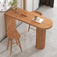 Mesa de comedor de madera Mesa de bar con pedestal doble contemporánea