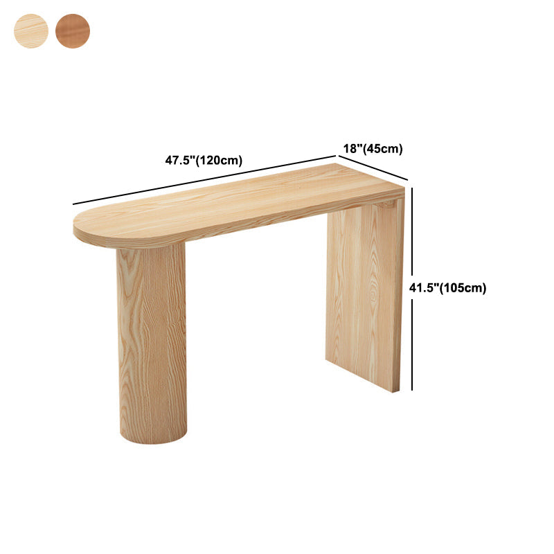 Mesa de comedor de madera Mesa de bar con pedestal doble contemporánea