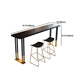 Solid Wood Bar Dinner Table Contemporary Bar Table with Sled Base