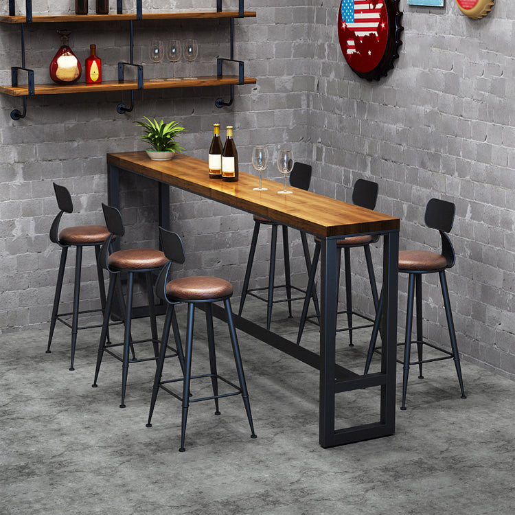 Solid Wood Table Rectangle Dining Table for Kitchen Living Room Coffee Room 78.7"L x 19.7"W x 41.3"H Without Chairs Clearhalo 'Bar Furniture' 'Bar Tables' 'bar_tables' 'furn' 'furn_bar_tables' 'Furniture' 'Kitchen & Dining Furniture' 5878937