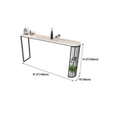 Modern Style Stone Bar Table White Colour Double pedestal Bar Dining Table Clearhalo 'Bar Furniture' 'Bar Tables' 'bar_tables' 'furn' 'furn_bar_tables' 'Furniture' 'Kitchen & Dining Furniture' 5878990