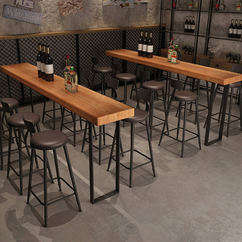 Tavolo da pub moderno altezza in legno massiccio tavolo da bar rettangolo per interno
