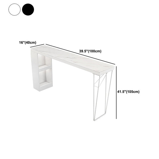 Tavolo da pranzo moderno rettangolo tavolo da cocktail in altezza con base di metallo